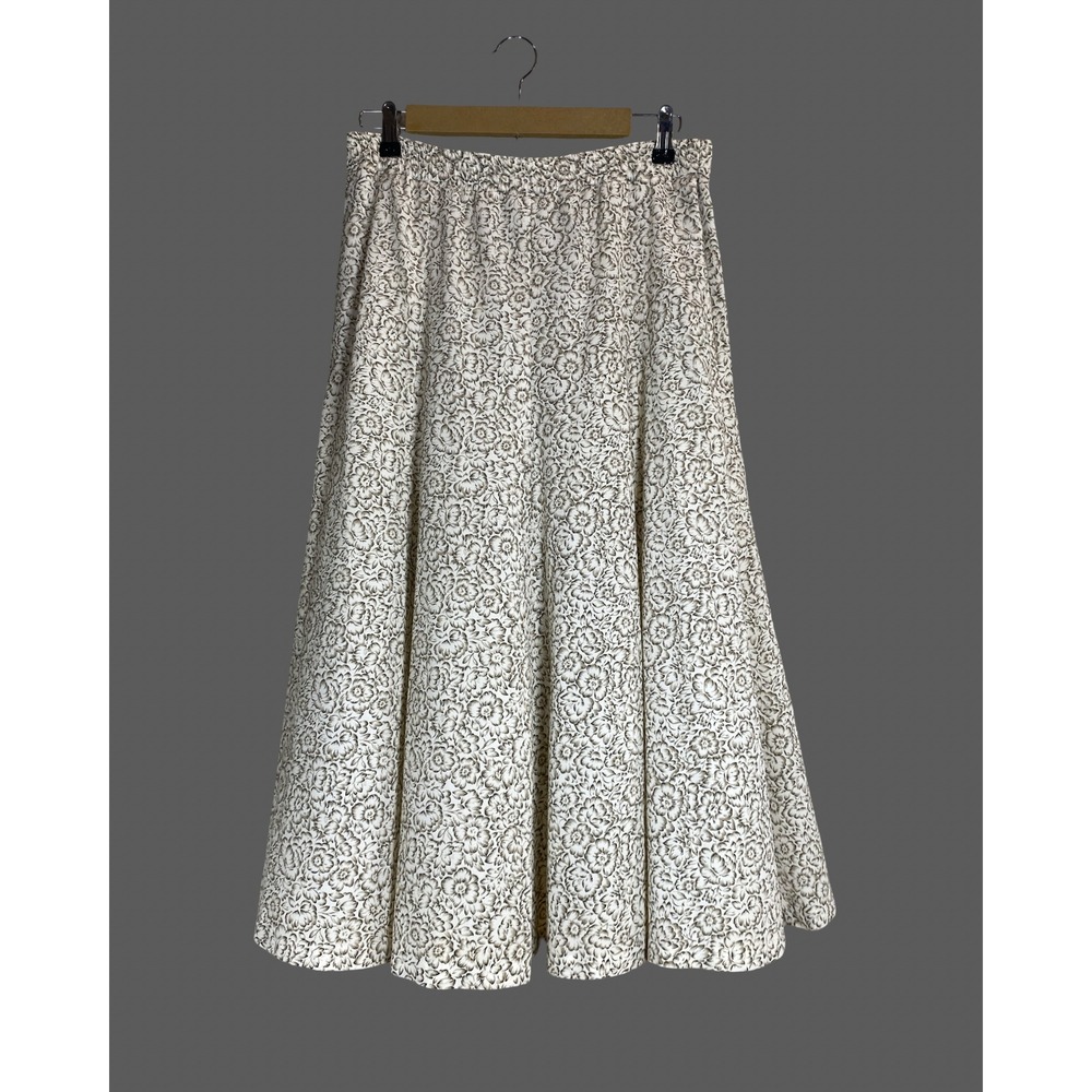 Liz Claiborne Collection Vintage Floral Skirt Set Cream Black 2 Piece Size 6 - Picture 7 of 13